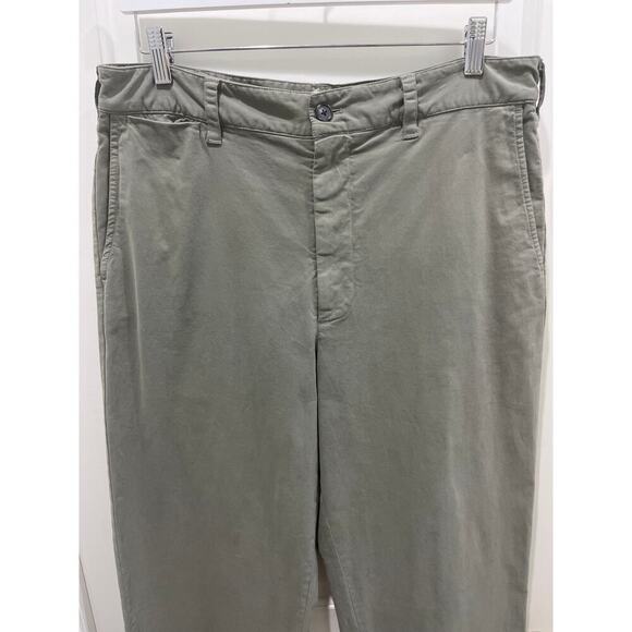NWT Nili Lotan Eliot Boy Mid-Rise Pants in Admiral Green Sz 12 - Picture 4 of 11